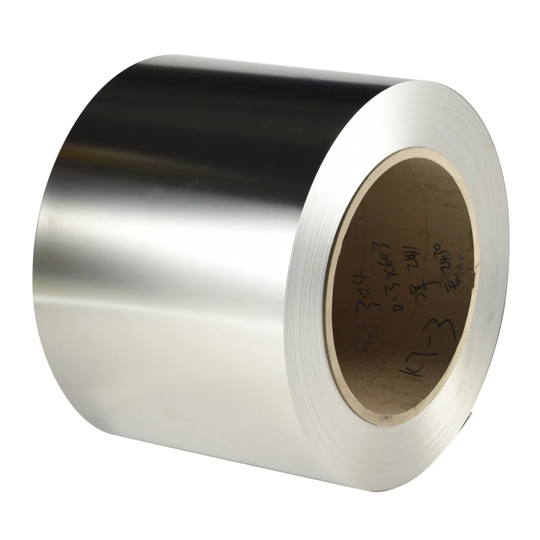 SUS301 0,8 mm HV 450 bobine à bande en acier inoxydable à découpe de haute précision utilisée pour le ressort 0