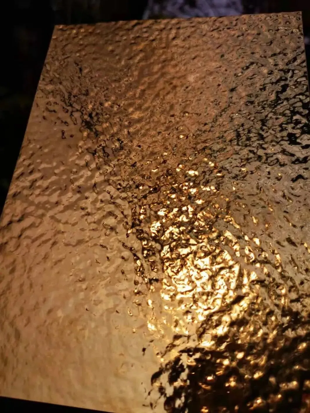 Plaquettes de tôle en acier inoxydable en métal martelé pour revêtement mural ou plafond 7